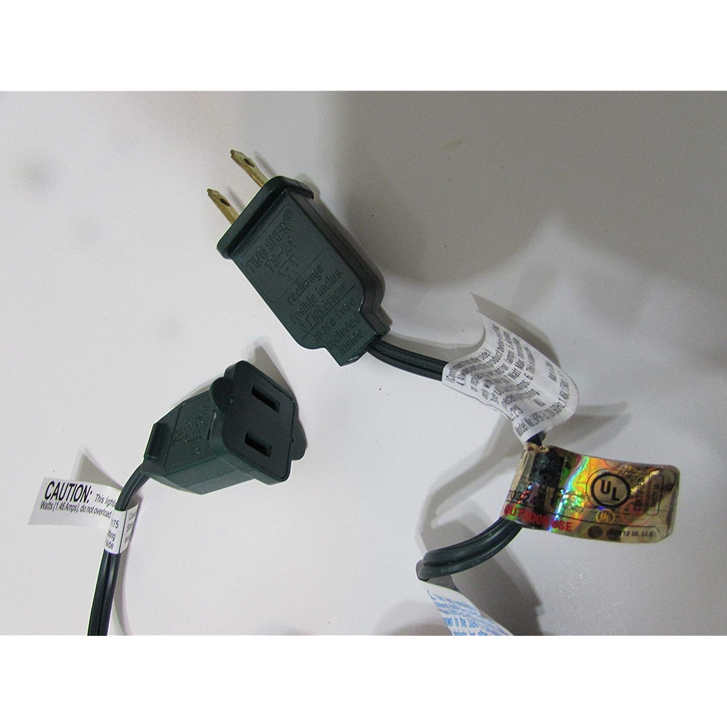 Old Fashioned Ceramic C7 Christmas Tree Lights - Vintage Christmas Lights - 25 Ft - Red Christmas Lights With Green Wire
