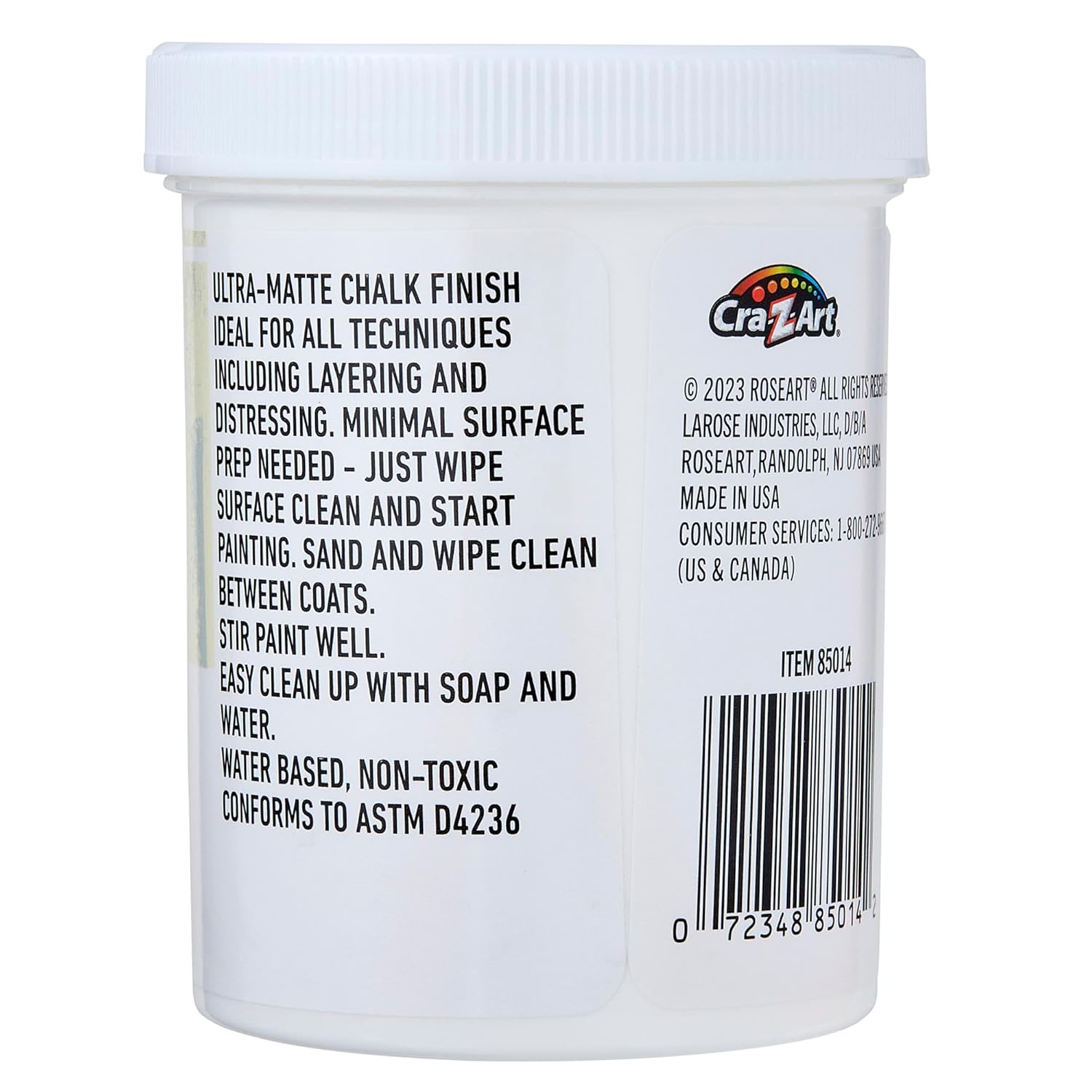 Charming Chalk All-In-One Furniture & Décor Paint - 8oz Sheepskin Cream, Ultra Matte Chalk Finish Paint, Ideal For All Techniques Including Distressing, No Prep Needed, Made In USA