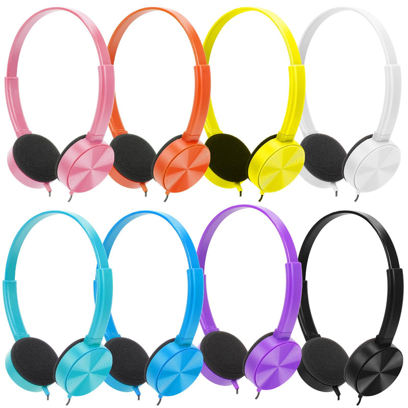 8 Pack Bulk Headphones For Kids School Classroom Students Children Teen Toddle