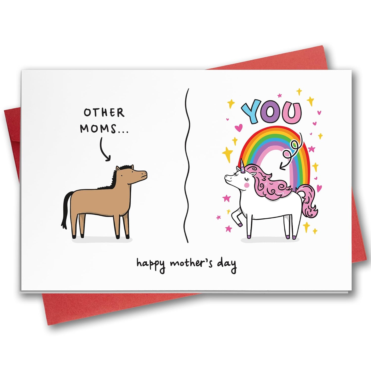Funny Mothers Day Card For Mom From Son, Daughter, Kid, For Wife From Husband, Happy Card For First Time Mama, Cute, Gag, Hilarious, Humor Gifts Ideas For Bonus, Stepmom, 8"X5.3" (You'Re A Cool Mom)