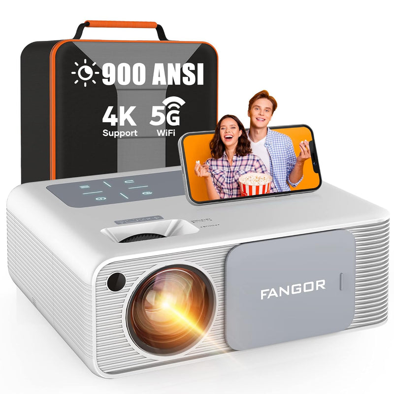 4K Supported Projector With 5G Wifi And Bluetooth - Hd 900 Ansi 1080P Native P