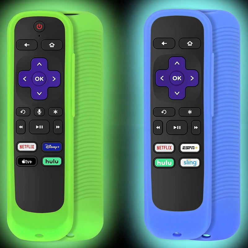 [2 Pack Universal Remote Cover (Glow In The Dark) Compatible With Tcl Roku / H