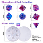 Dice Resin Molds Silicone, Dnd Dice Epoxy Resin Molds With 7 Standard Polyhedral Stereoscopic Dice Cavities, Silicone Molds For Epoxy Resin, Diy Dices Making, Table Board Game