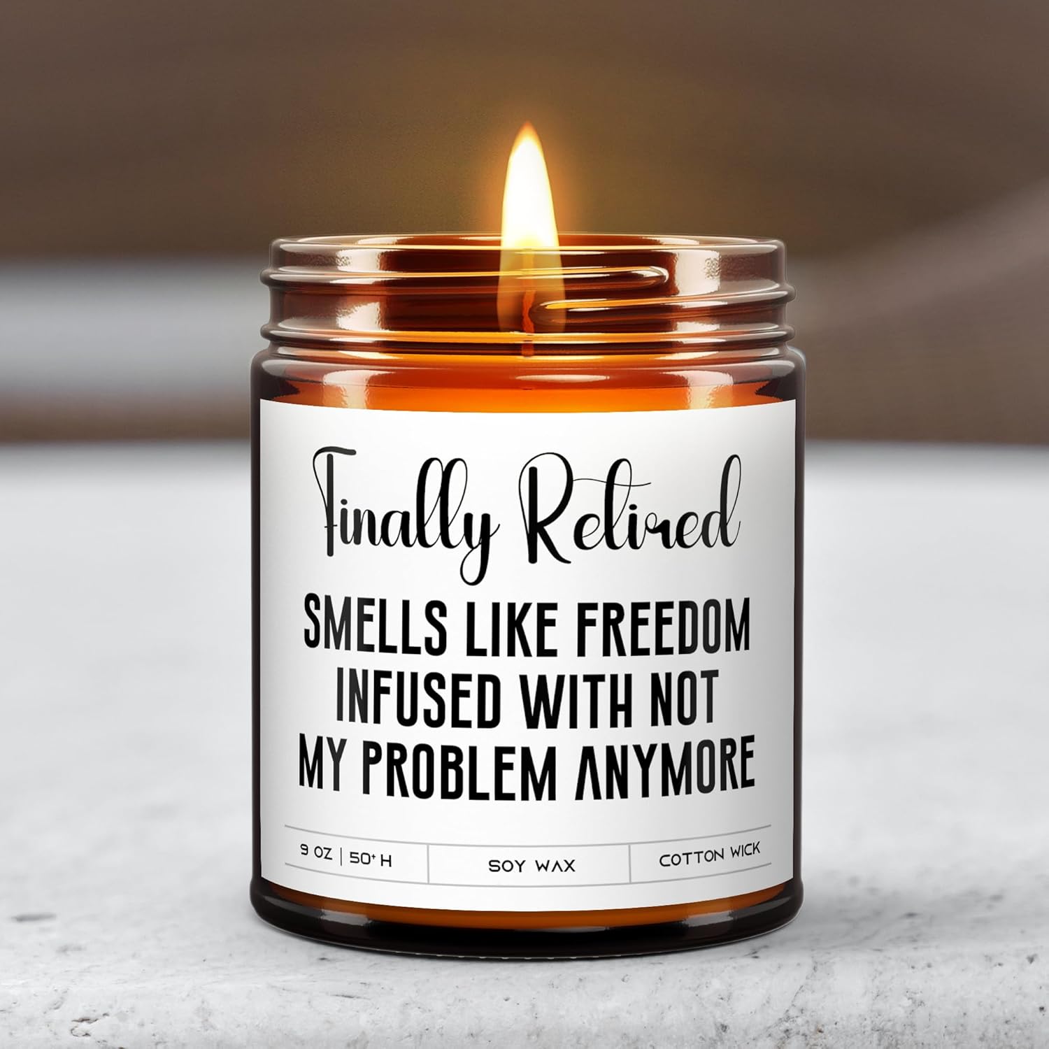 Large Lavender Candle Gift?9Oz Big Soy Wax Candle Strong Scented Candles ?The Ultimate Gifts For Men Or Retirement Gift For Women Jar Candles?Funny Work Gifts?Aroma Candles Friends Gifts?Joke Gifts