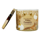 White Pumpkin Candle - White Pumpkin + Caramel + Spice - 3 Wick Pumpkin Scented Candle For Fall - 14.5 Ounces - Fall Candles, 2024.