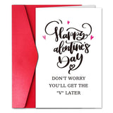 Special V Valentines Day Card For Him Men, Funny Valentine’S Day Card Greetings, Don’T Worry You’Ll Get The V Later Love Card For Husband Boyfriend
