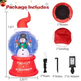 Christmas Inflatables Snow Globe - 7.5Ft Blow Up Christmas Snowglobe With Led Lighted Yard Decorations For Indoor Outdoo