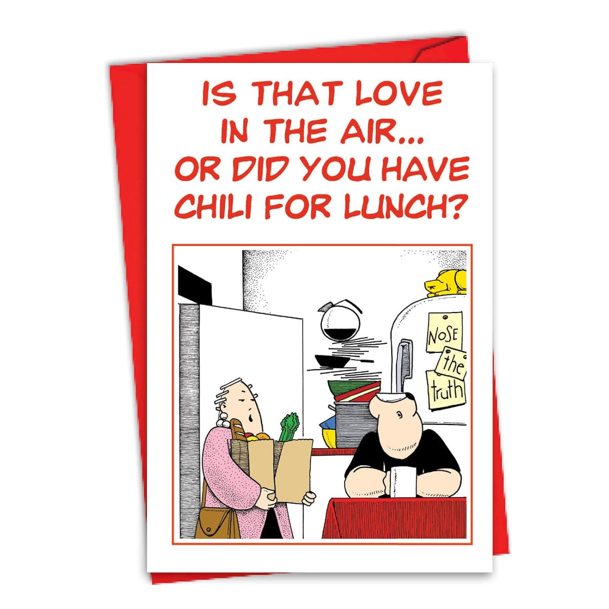 - Valentine'S Day Love Greeting Card With 5 X 7 Inch Envelope (1 Card) Holiday, Chili For Lunch 2231