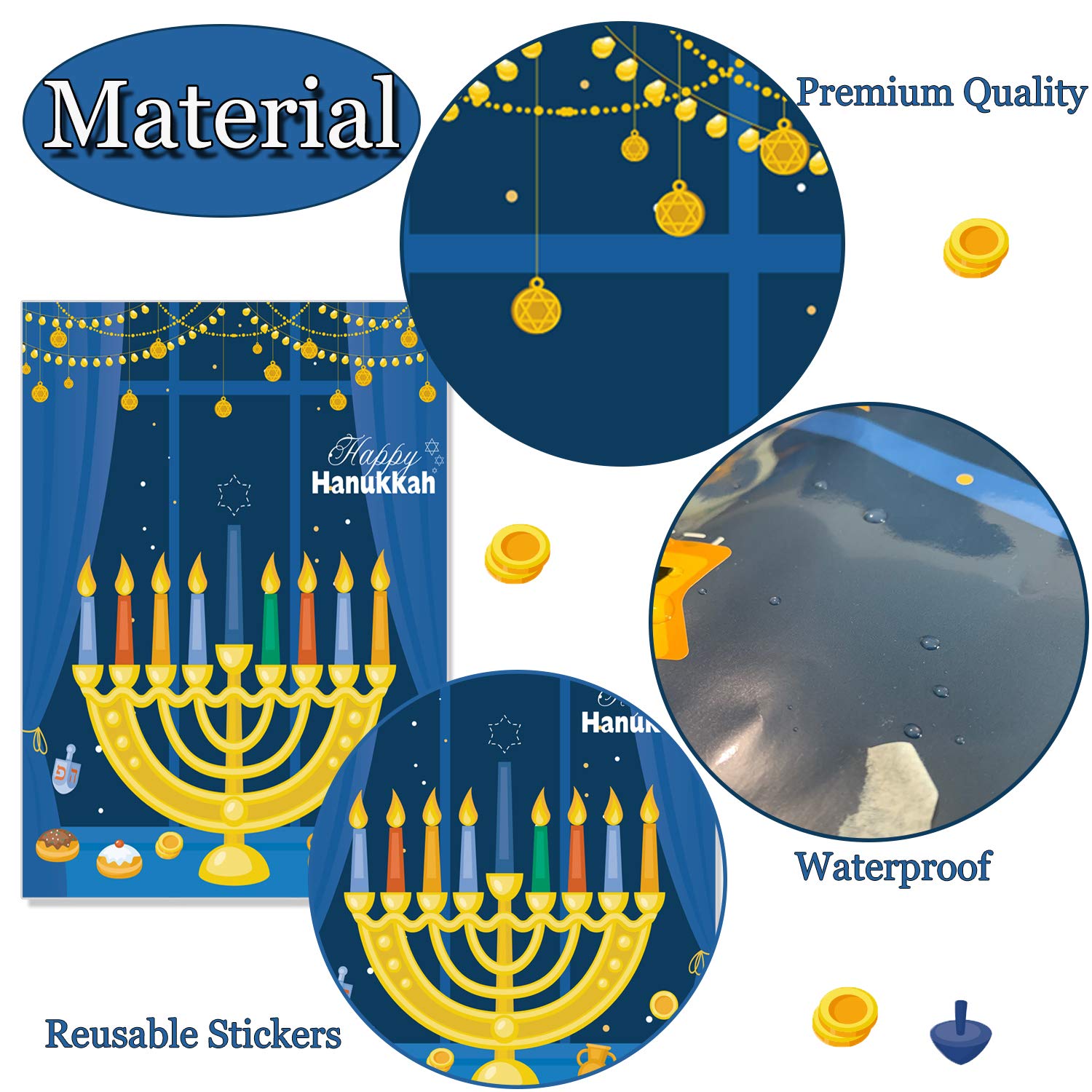 Hanukkah Games: Pin The Star On The Menorah & Chanukah Party Decorations