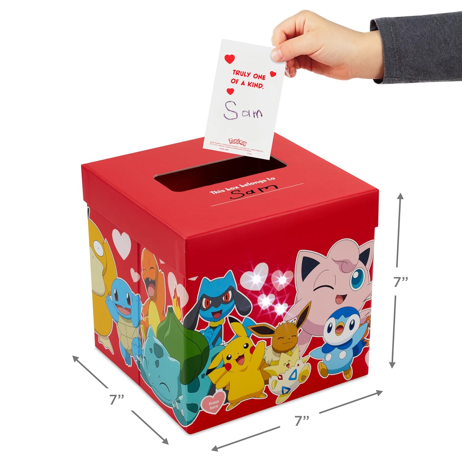 Hallmark Pokemon Valentine's Day Cards & Mailbox with Sound for Classroom Exchange (34 Piece)