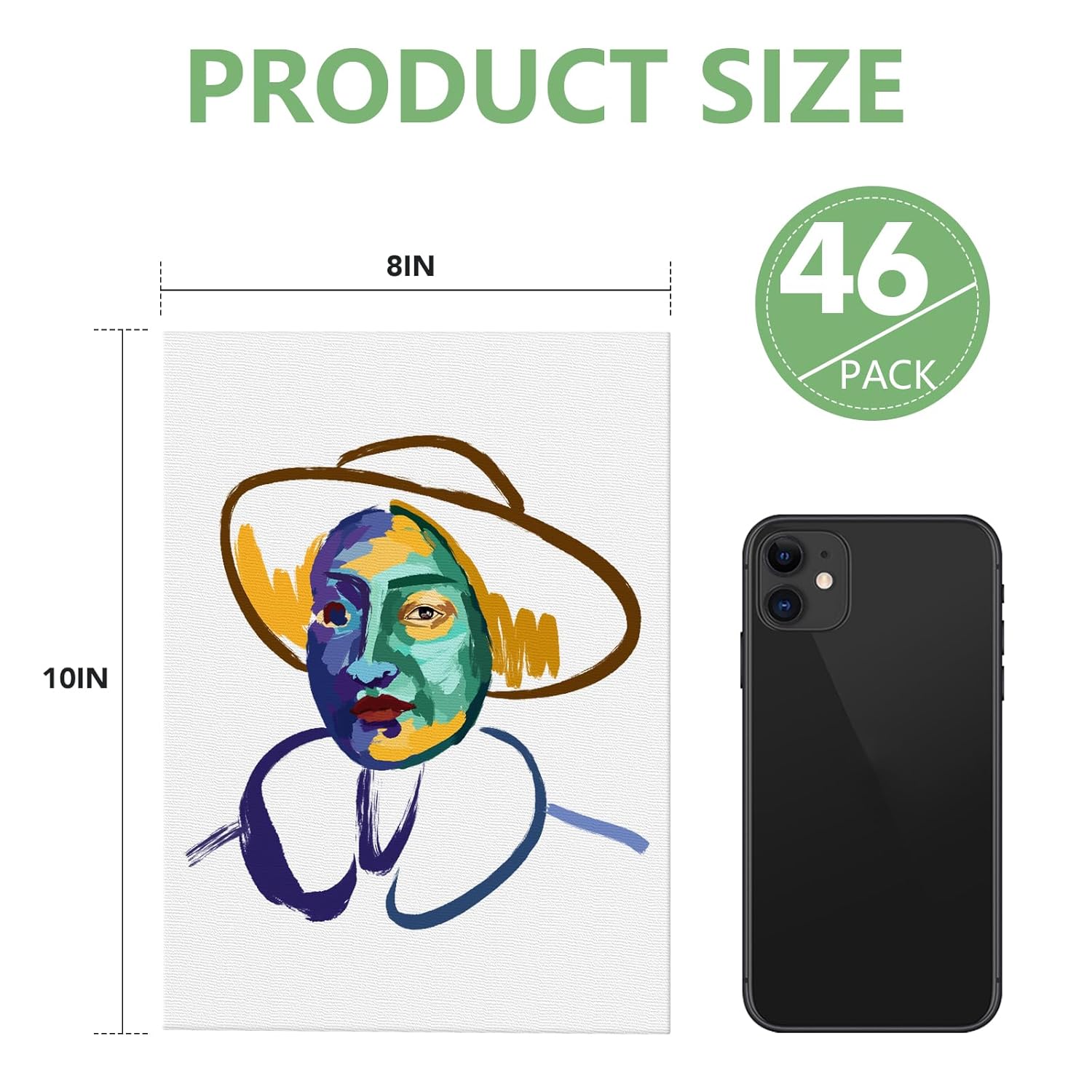 Canvas Boards For Painting 8X10, 46 Pack Canvases Primed Acid Free Blank Canvas Panels For Classroom And Parties