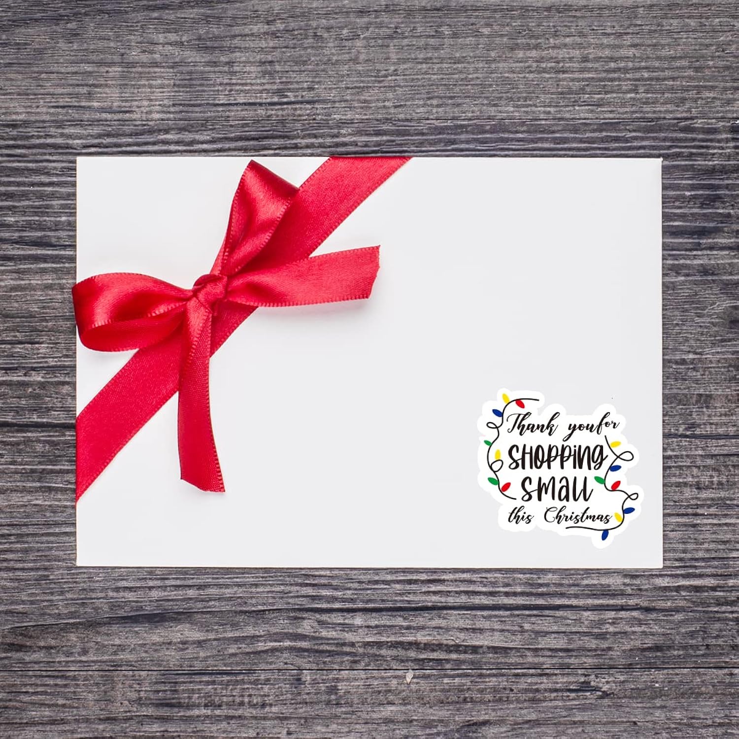240 Pcs Thank You Shopping This Christmas Stickers,Cute Small Business Envelopes Stickers For Packages/Handmade Goods/Bags ,Christmas Theme Shop Seals