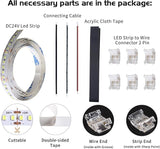 K1 Max 3D Printer LED Strip Light Kit 24V 1.3m Cold White Replacement Lighting Bar with Adhesive Backing