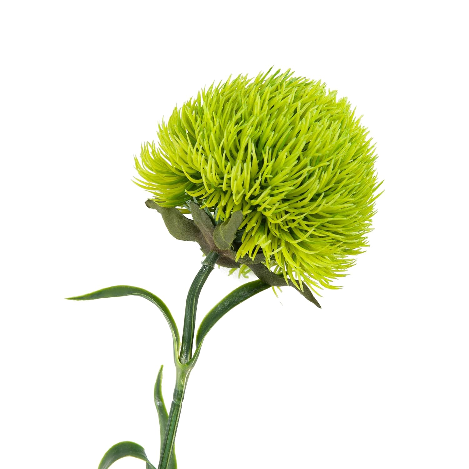 4Pcs Fake Dianthus Artificial Greenery Stem Realistic Green Tricks For Home Kitchen Wedding Courtyard Decoration(Light Green)