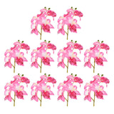 7 Inch Orchid Faux Flowers For Floating Candles, 10 Pack Floating Flowers Vase Fillers Centerpiece Decoration For Wedding Party Bar Restaurant, Pink