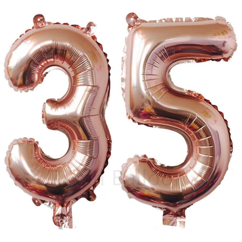 40 Inch Giant 35Th Rose Gold Number Balloons,Birthday/Party Balloons