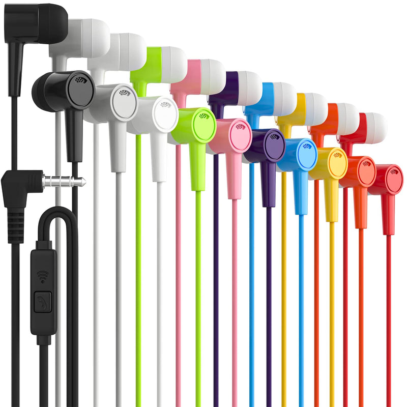 Wired Earbuds 10 Pack, New Headphones With Microphone, Earphones With Heavy Ba