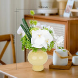 Artificial Flowers In Vase, Faux Flowers Arrangement By Floral Artist, Fake Flowers With Vase Decor Home Office (Moth Orchid)