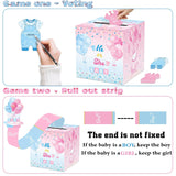 Baby Gender Reveal Pull Out Game With Voting Box, Gender Reveal Games, Fun Baby Shower Activity Keepsake, 50 Ballot Cards Boy Or Girl Voting Box, Boy Or Girl Party Supplies