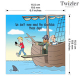 Funny Card With Pirates - Blank Inside - Humor Happy Birthday Card - Mothers Day - Fathers Day - Teenager - Get Well Soon - Sorry - Thank You - Good Luck