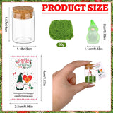 48 Sets Christmas Mini Resin Gnome Gifts In A Glass Jar With Moss&Card Glow In The Dark Adopt A Gnome Fingure Luminous Gnomes Crafts For Xmas Class Winter New Year Gifts Diy Party Goodie Bag Fillers