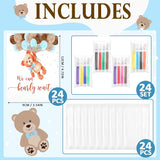 24 Set Bear Baby Shower Activity Supplies Wooden Painting Kit For Adults We Can Bearly Wait Baby Shower Decorations Gender Reveal Party Favors Guests Prize Gift Goodie Bag Stuffers