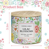 Spring Candle,Easter Scented Candles, Floral Scented Candle, Blossoms Gardenia Scented Candle,Large 3 Wicks, 14 Oz