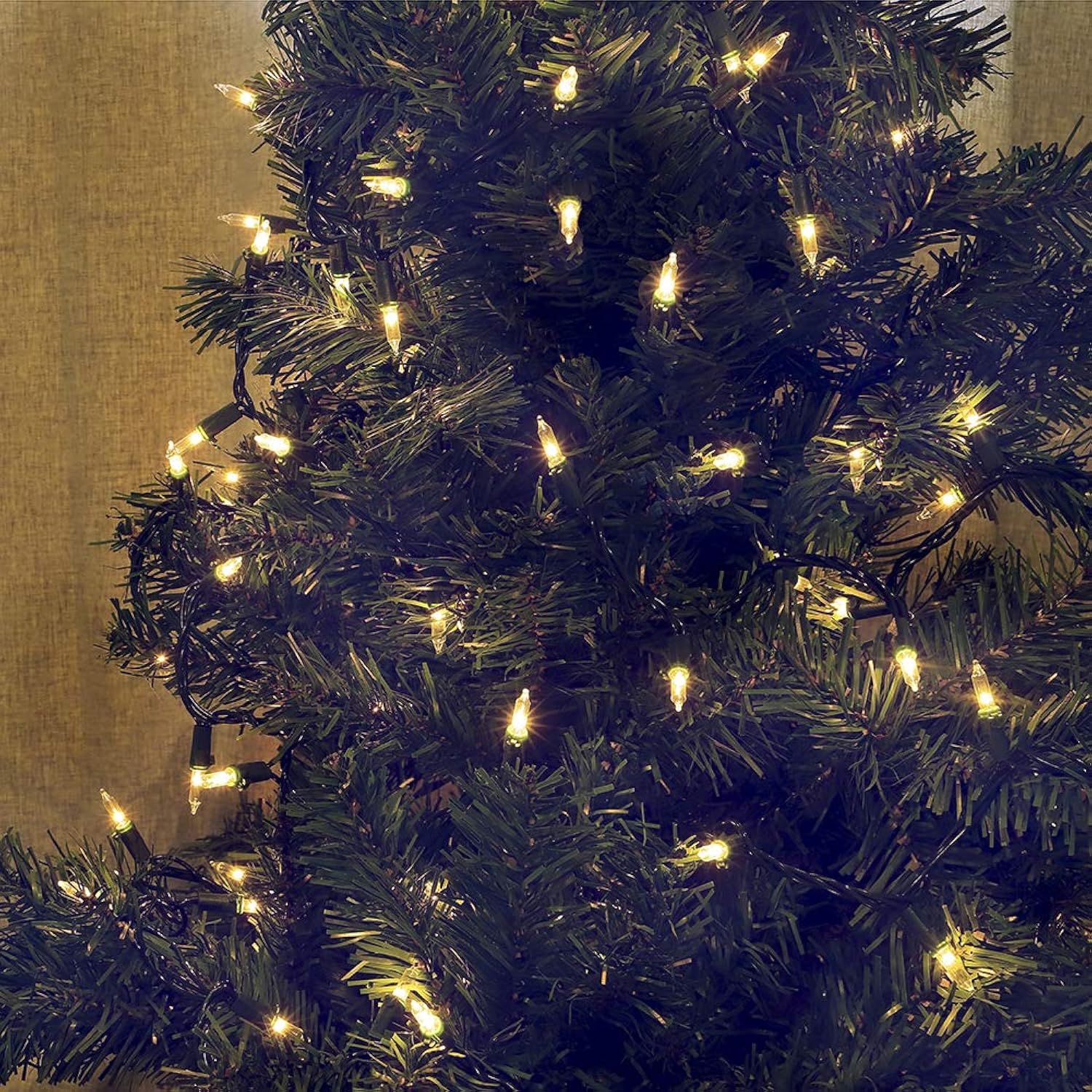 Clear Christmas String Lights 50 Count 13Feet Incandescent Bulb Mini Liahts For Indoor Xmas Tree Garland Birthdaywedding