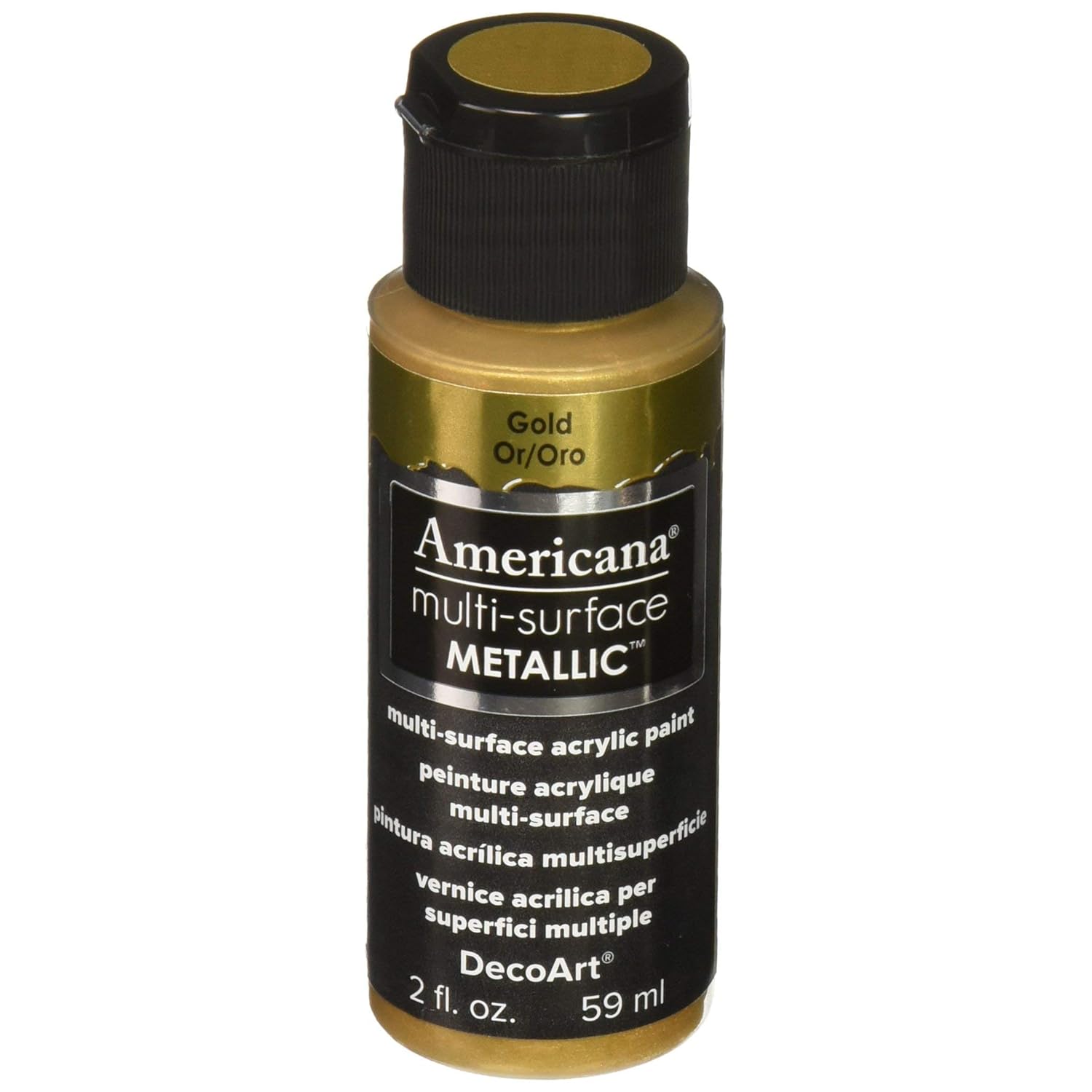 DecoArt Americana Multi-Surface Metallic Paint, 2-Ounce, Gold (DA553-30)