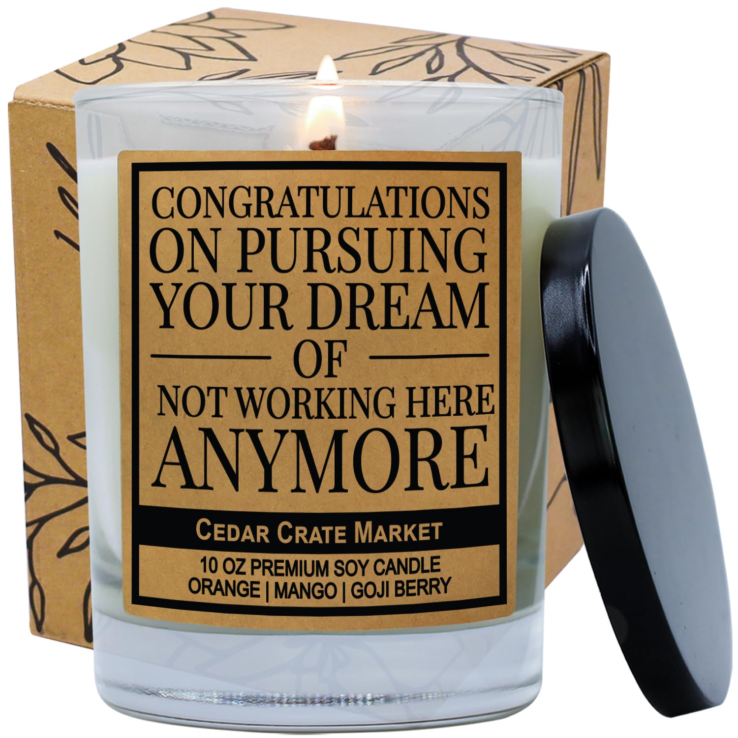 Funny Going Away Gifts For Coworkers, Boss, Women Men - Presents For Best Friend, New Job, Leaving, Retirement, Administrative Assistant, Promotion, Scented Birthday Candle, Soy Wax, Made In The Usa