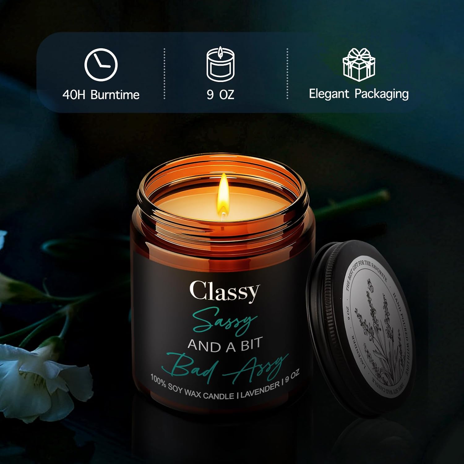 Best Friend Candle Gifts For Women Men, Classy Sassy And A Bit Bad Assy, Friends Birthday Christmas Gifts For Who Have Everything, Her, Him, Retirement, Coworkers, Best Friend, Boss-31