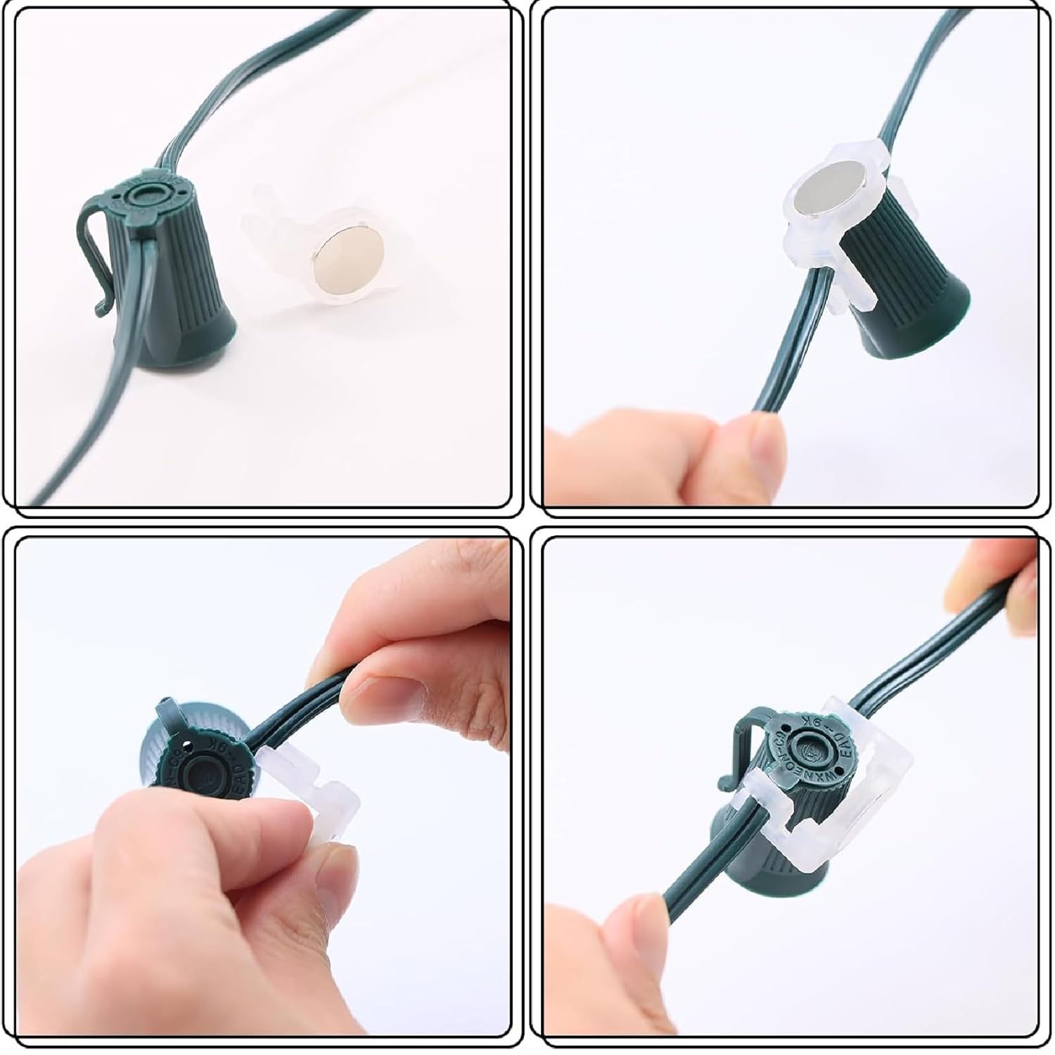 Strong Magnetic Christmas Light Clips,For Outdoor Living, Box Of 100Pcs