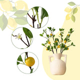 Artificial Lemon Branches?4Pcs Of 27 Inch, Realistic Green Leaves And Yellow Lemon Fruit, Spring Summer Decoration Plants, Kitchen Decor Plant, Home Decor Plants?Greenery Stems