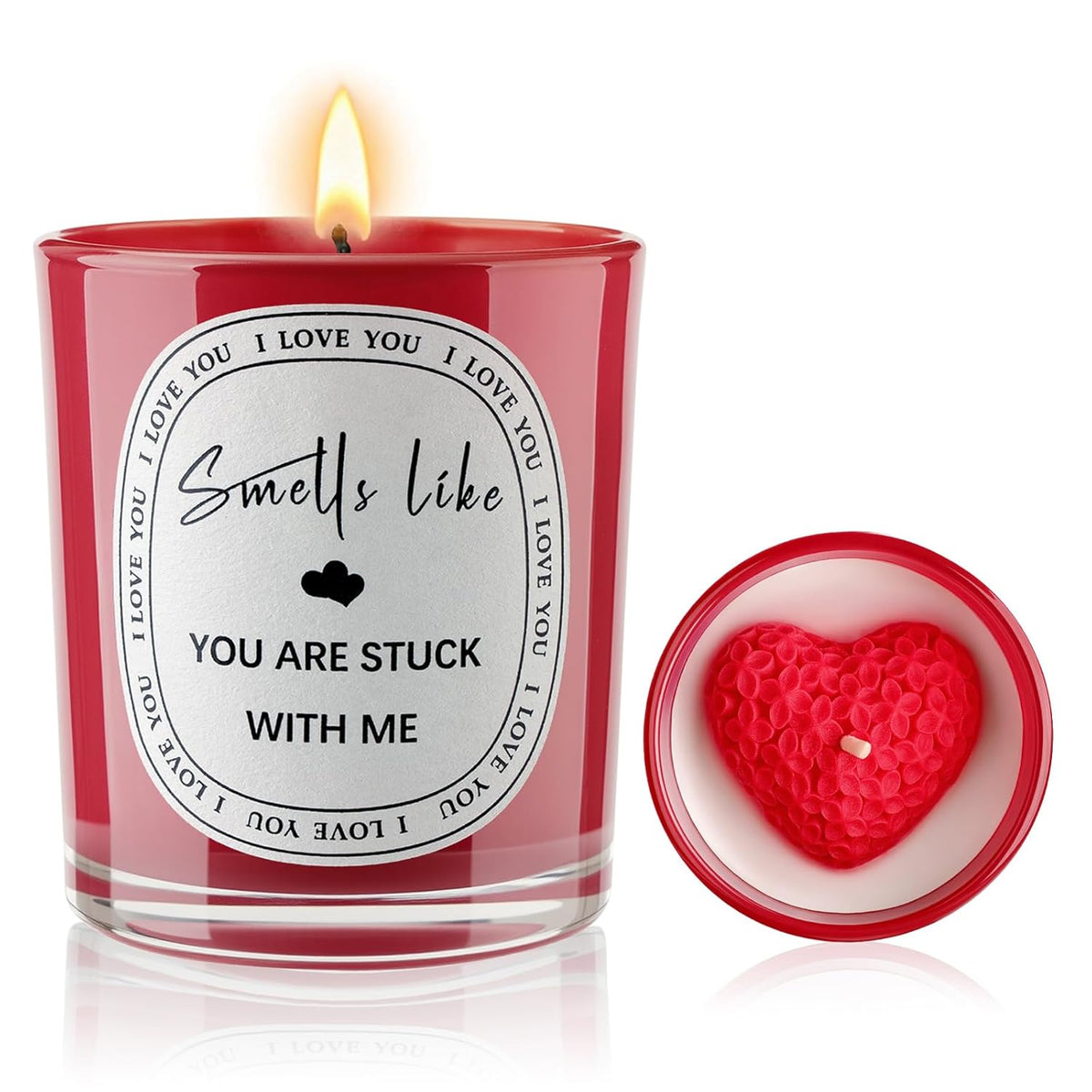 Gifts For Him Her Christmas, Anniversary, Birthday, Valentines Day, Just Because, You'Re Stuck With Me Candle Gifts For Boyfriend Girlfriend, I Love You Gift For Women Men, Funny Lavender Candle, 6 Oz