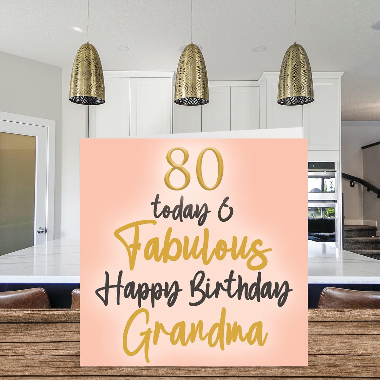 Fabulous 80Th Birthday Cards For Grandma - 80 Today & Fabulous - Happy Birthday Card For Grandma From Granddaughter Grandson, Grandma Birthday Gifts, 5.7 X 5.7 Inch Lovely Greeting Cards Gift