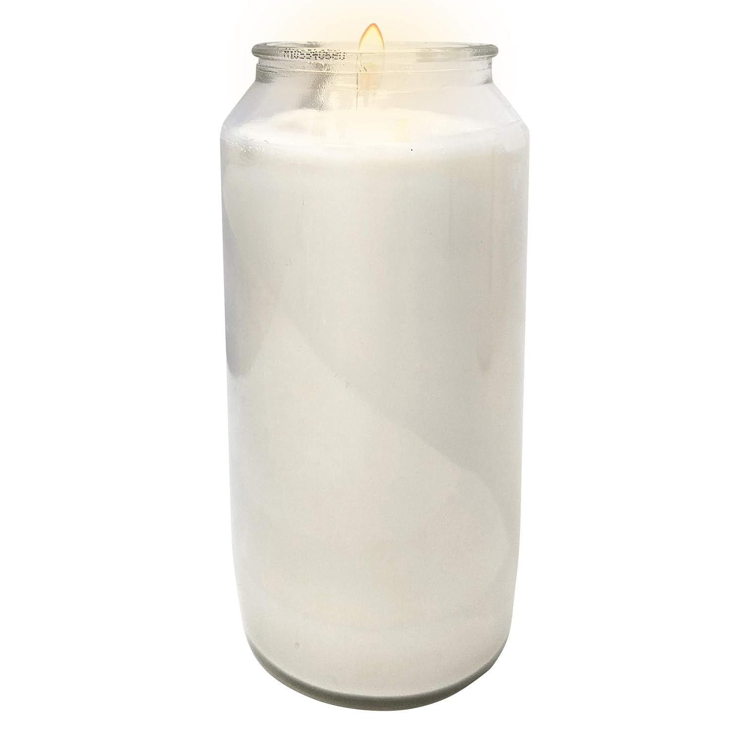 7 Day White Prayer Candle In Glass Jar- 3 Pack - Memory Candle For Religious, Memorial, Vigil And Emergency - 100% Vegetable Oil Wax