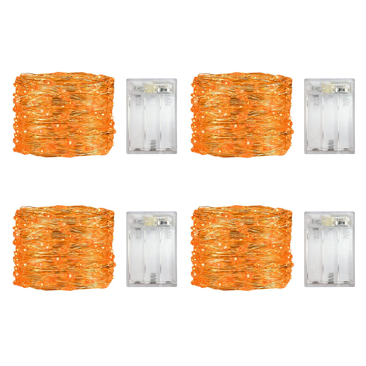 4 Pack Battery Operated Dewdrop Led Lights,Indoor Mini Fairy Lights With Timer Function,For Wedding Home Parties Christm