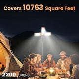 Rechargeable Camping Light with Detachable Tripod Stand 2200LM Portable Cordless LED Work Light