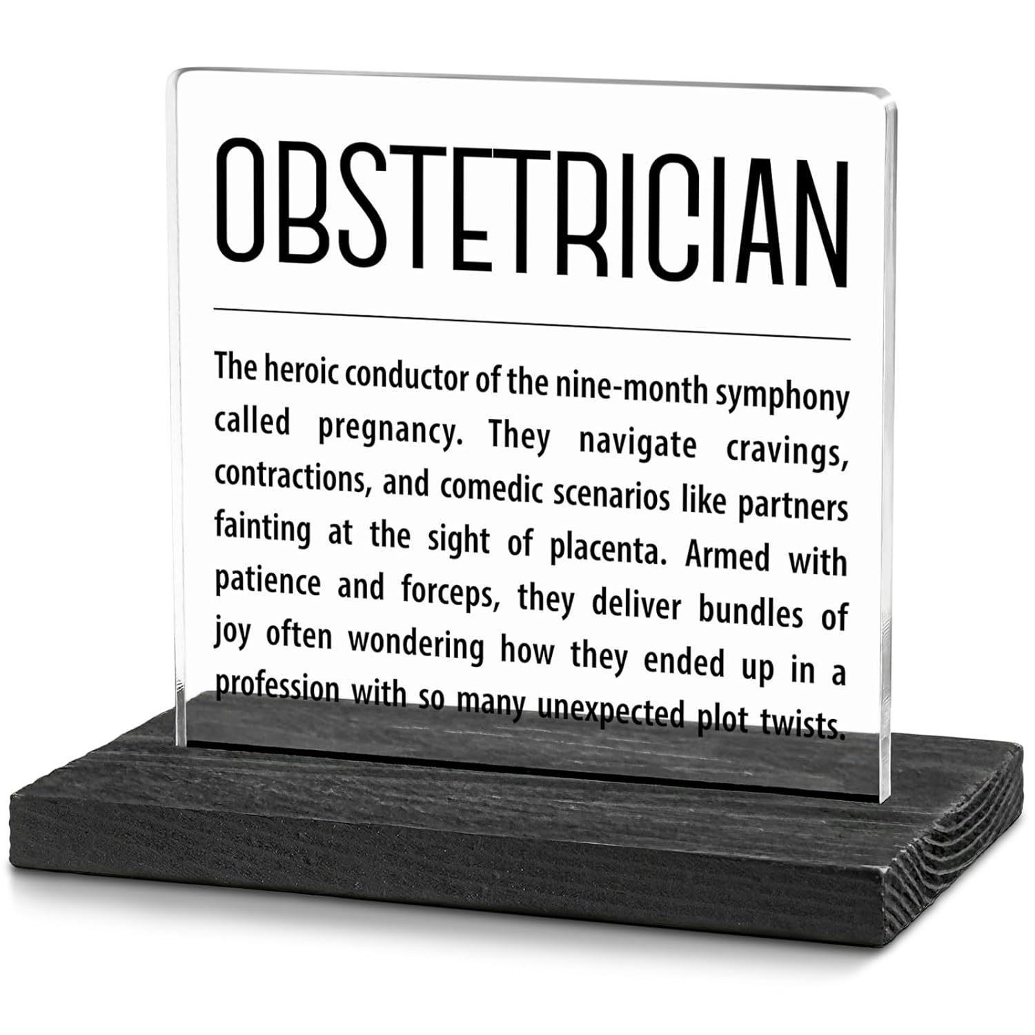 Obstetrician Definition, Obstetrician Gifts For Women, Men, Obstetrician Office Desk Decor, Obstetrician Dr Appreciation Thank You Gifts Decorative Signs Plaques Wab4