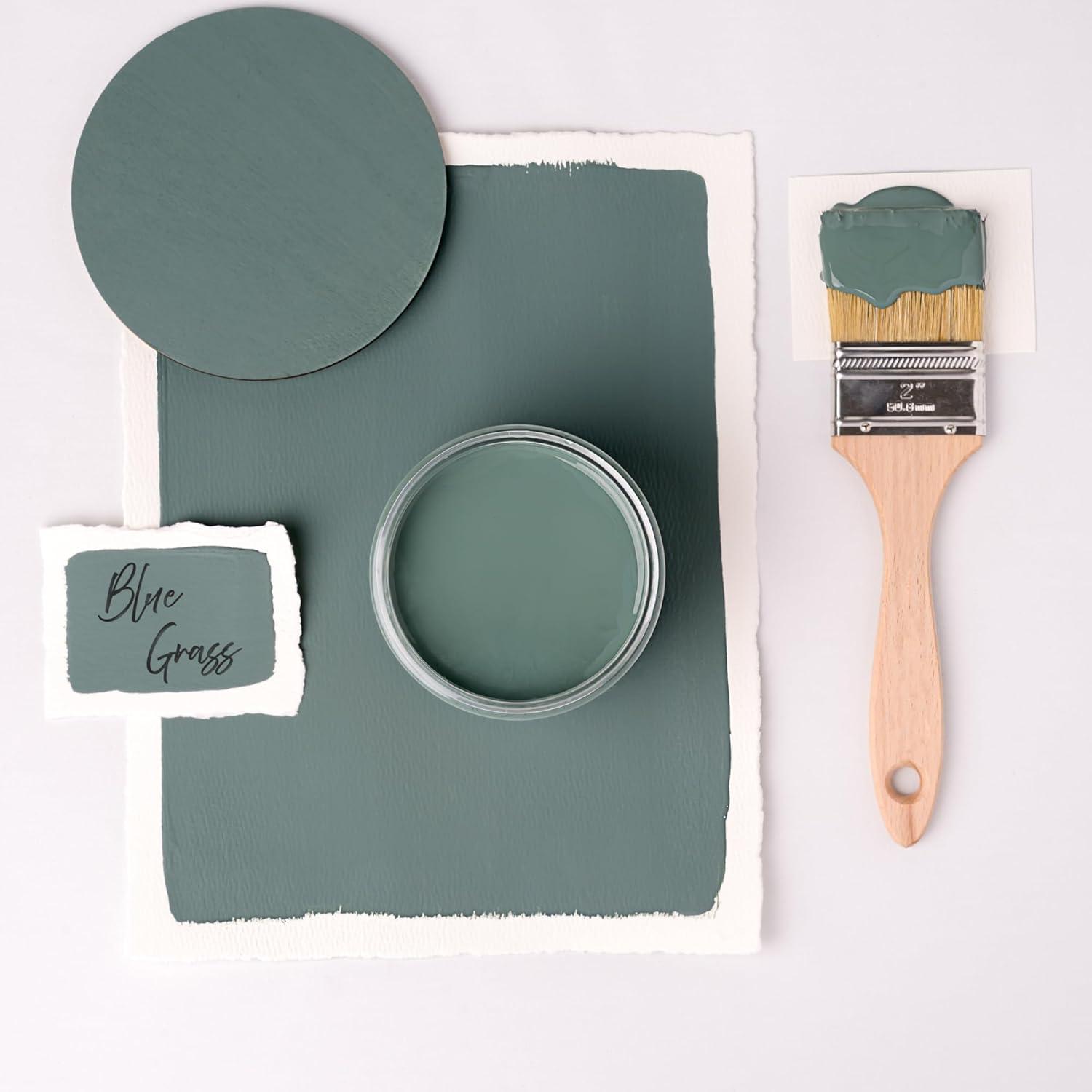 Chalk Finish Furniture Paint – Blue Grass (4Oz) – Matte Chic Chalk Mineral Diy Furniture Paint