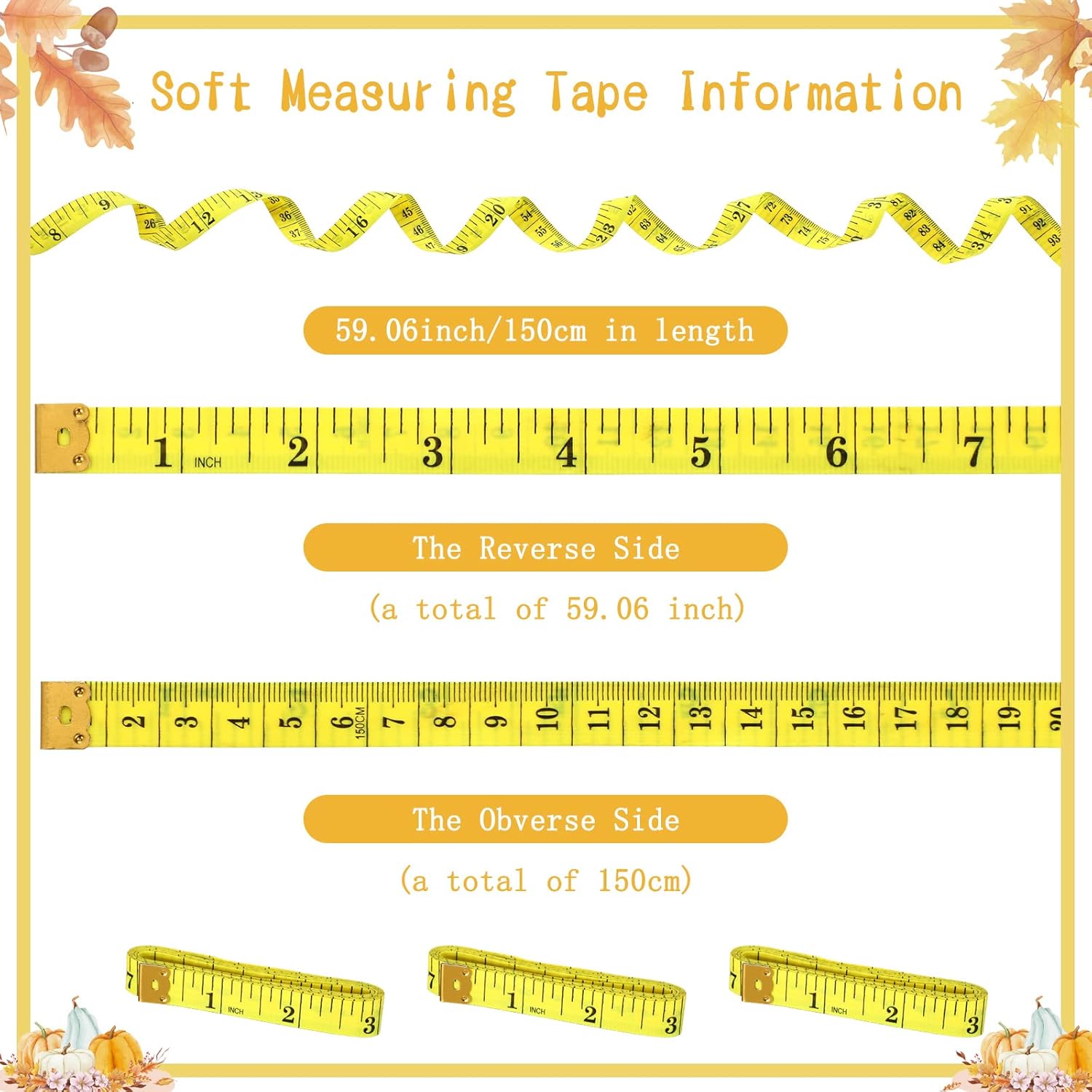 64 Pcs Little Pumpkin Baby Shower Games Include Fall How Big Is Mommy'S Belly Sign And 50 Maple Leaf Guessing Card With 10 Pencils 3 Measuring Tapes For Thanksgiving Event Supplies Baby Shower