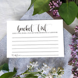 50 Bucket List Cards, Bucket List Suggestions Cards For Birthday Retirement Anniversary Party, Wedding, Bridal Shower Wedding Reception Activity, Adventurous Ideas Bucket List. 4" X 6"