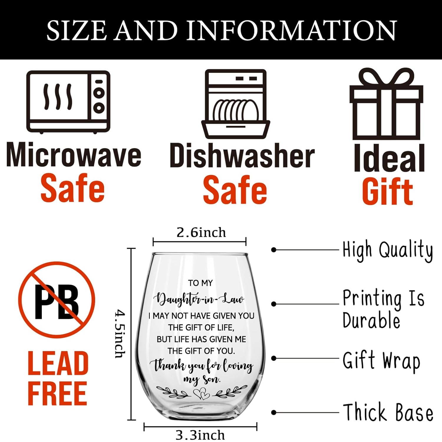 Thank You For Loving My Son,Daughter In Law Gifts From Mother In Law,Birthday Valentines Mother'S Day Christmas Wedding Gift For Daughter In Law,15Oz