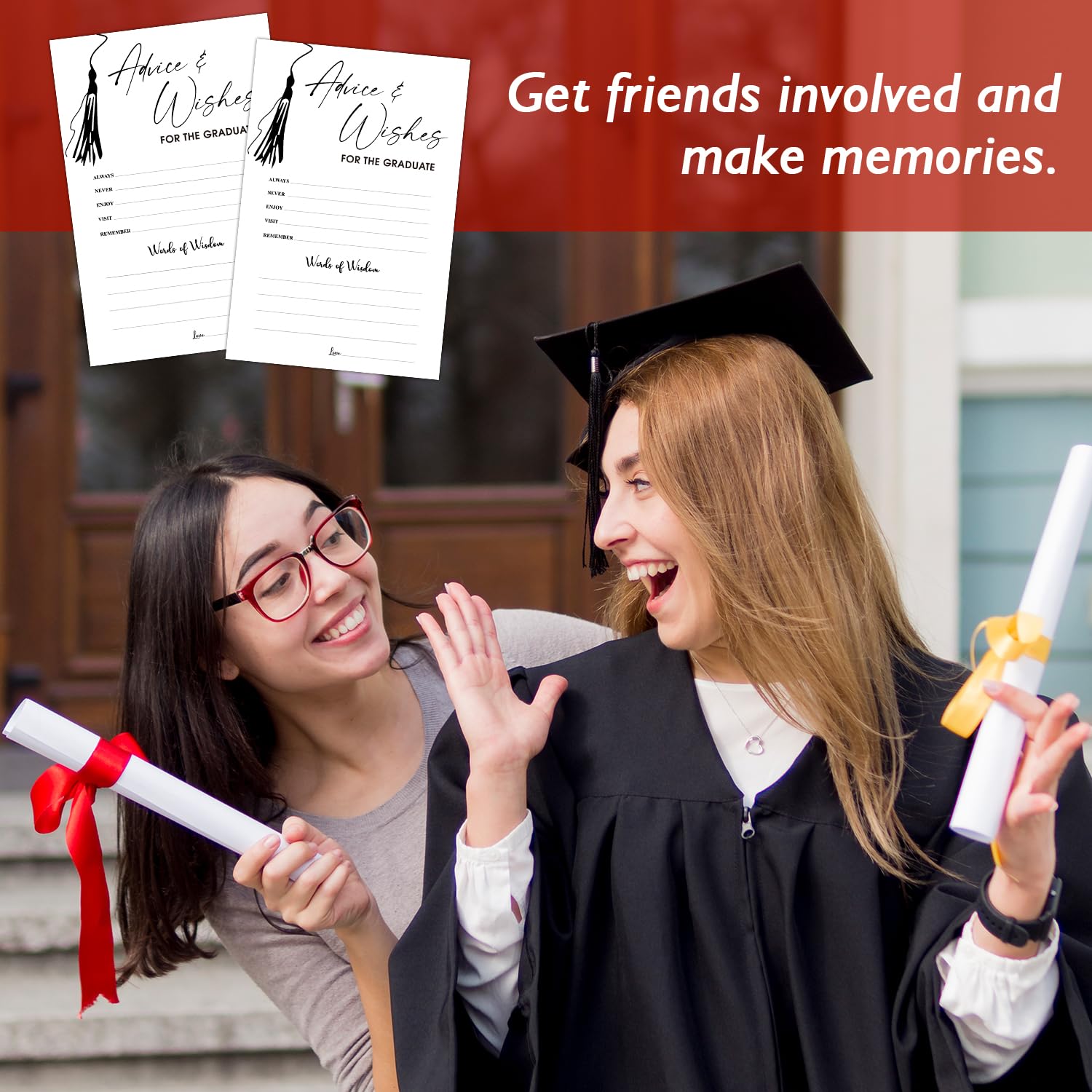 20 Graduation Party Advice And Wishes For The Graduate Cards, Grad Party Announcement Grad Celebration Party Activity Favor Supplies -C02