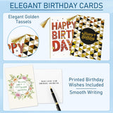 14 Pack 3D Handmade Birthday Cards Bulk With Envelopes, Unique Greeting Cards For Women & Men, 4.7×6.8 Inch, Gold Foil, Glitter, Happy Birthday Cards With Printed Messages – For Friends, Family, Coworkers