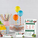 What'S Your Golf Name For Baby Shower Game, Birthday Party Decoration, Pack 1 Sign And 30 Name Stickers, Baby Shower Games, Gender Neutral Party Supplies(Mzg18)