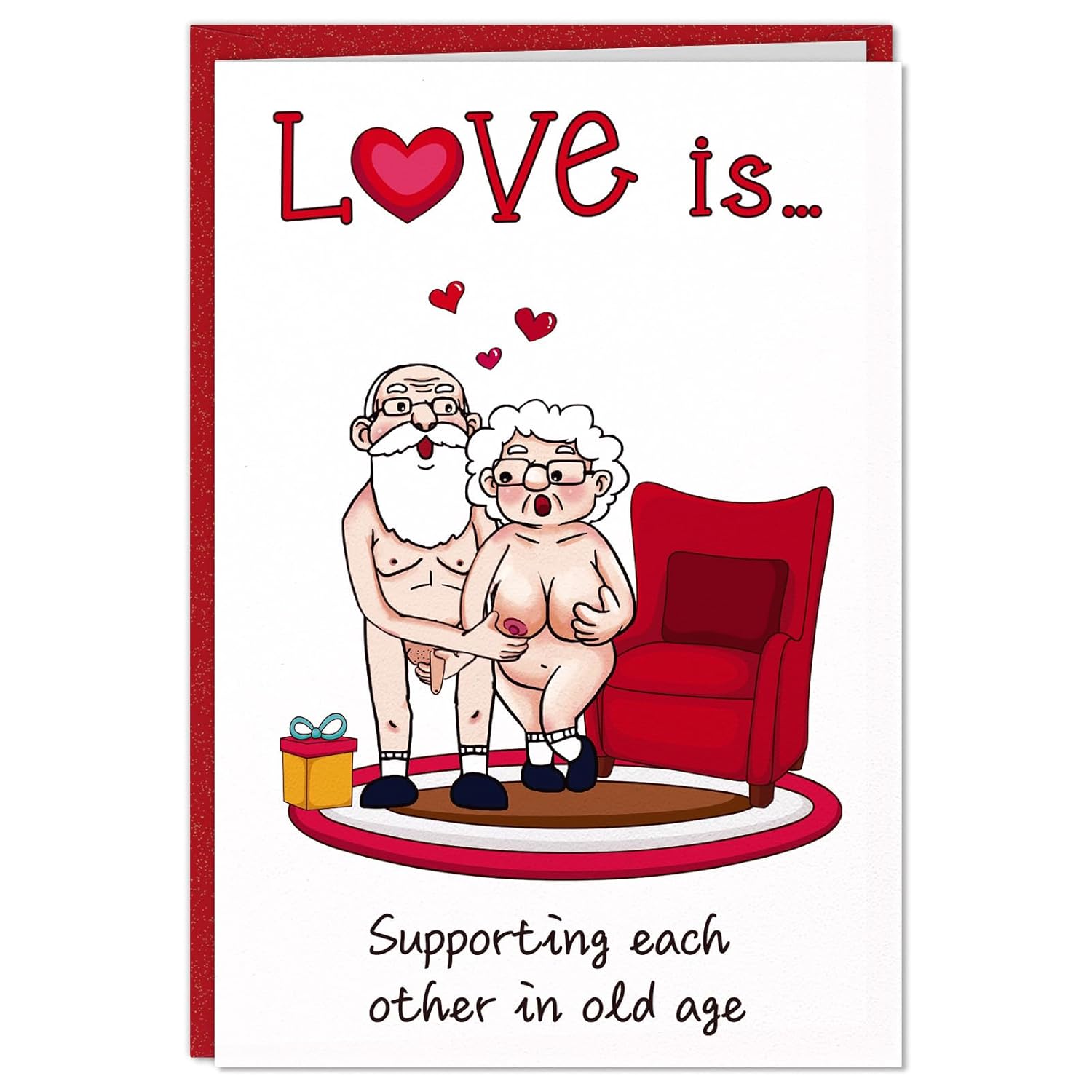 Funny Valentines Day Card - Naughty Valentines Day Card For Him Her Anniversary Birthday Gift With Envelope For Boyfriend Girlfriend Husband Wife Old Women Men Parents