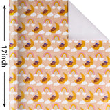 Bear Wrapping Paper 17 Inch X 60 Ft Per Roll For Girls And Boys, Good Night Cute Little Brown Bear Happy Birthday Gift Wrap Paper Roll, Suitable For Birthdays, Parties, Baby Showers