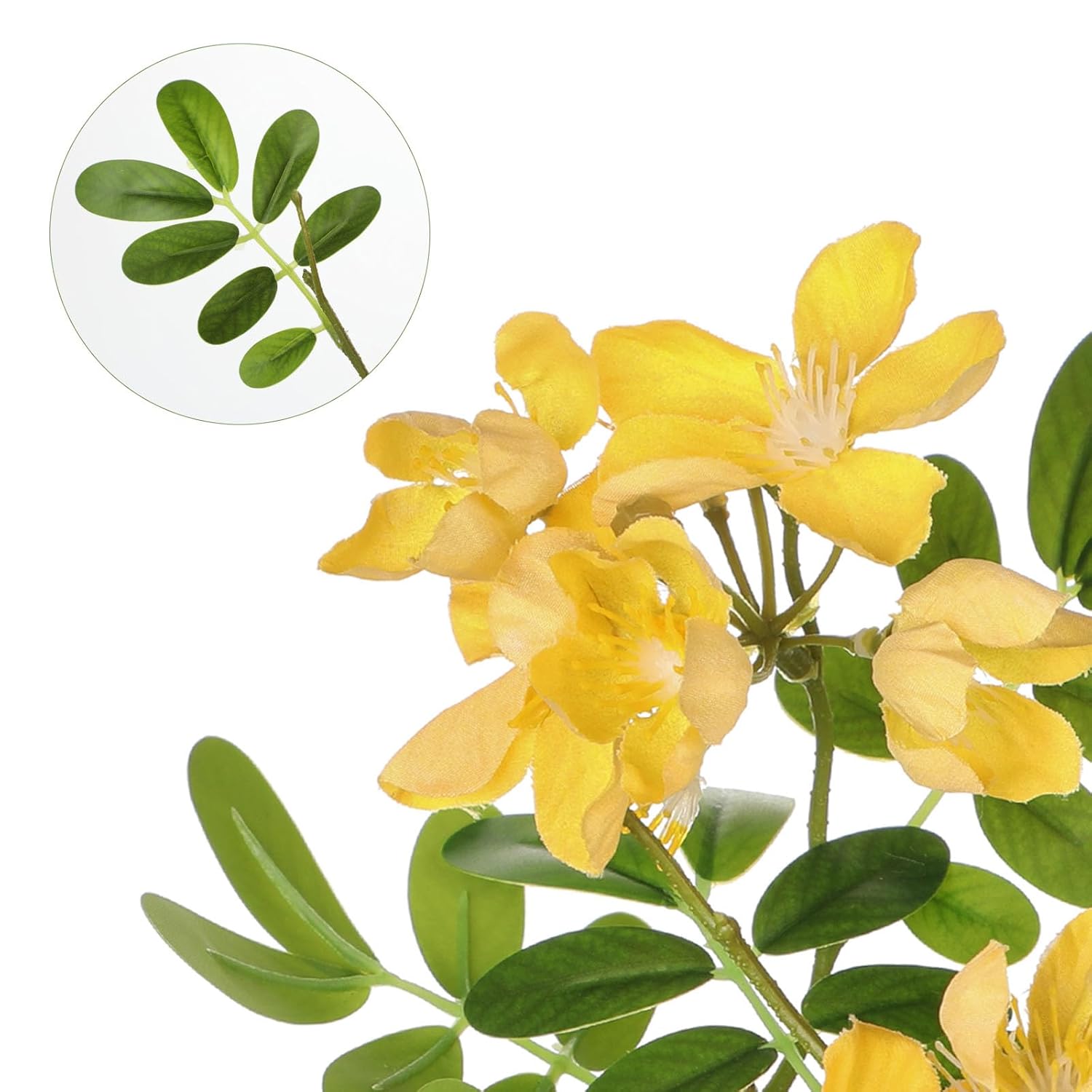 Artificial Yellow Flowers 29.5 Inch Long Stem Locust Flower Stems Faux Silk Sophora Japonica Blooms For Home Decor Wedding Centerpieces Wreath Farmhouse Floral Arrangements