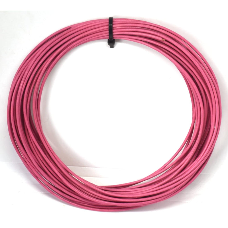 2Mm Pink Greek Round Leather Cord, 5 Meter (About 5,5 Yards) Hank. Nice Leathe